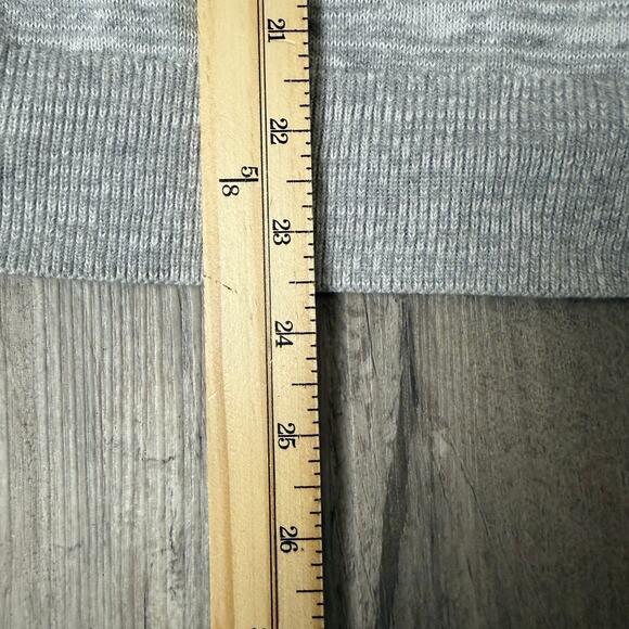 Gap Heather Gray Knit Front White Eyelet Back 3/4 Sleeve Sweater Womens Size XXL - Picture 8 of 9